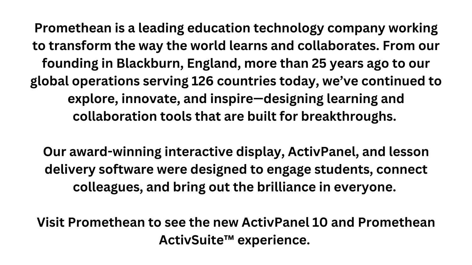 Expo Bios - Sponsors Promethean